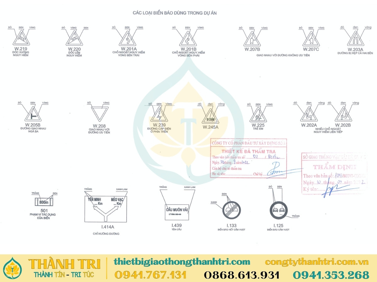 Hình ảnh bản vẽ biển báo giao thông đường bộ của 1 dự án cụ thể Hình ảnh bản vẽ biển báo giao thông đường bộ của 1 dự án cụ thể