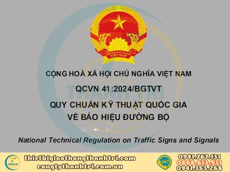 Tải QCVN 41/2024 BGTVT Full Màu Quy Chuẩn Kỹ Thuật Quốc Gia Về Báo Hiệu Đường Bộ