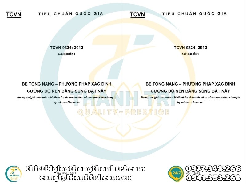 Tải TCVN 9334 2012 PDF Bê Tông Nặng Phương Pháp Xác Định Cường Độ Nén Bằng Súng Bật Nẩy