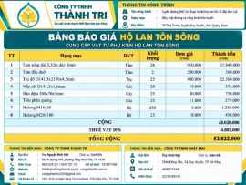 Báo Giá Hộ Lan Tôn Sóng Quảng Nam - Phân Tích Đơn Hàng Thực Tế Và Chi Phí Vận Chuyển