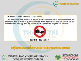 Tìm Hiểu Biển Báo Cấm Xe Kéo Rơ-Moóc P.108