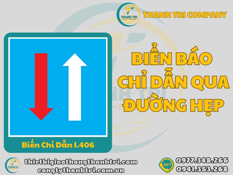 Biển báo chỉ dẫn qua đường hẹp