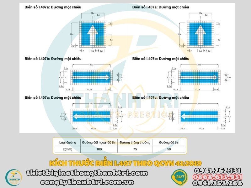 Biển báo đường một chiều I.407