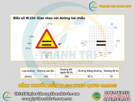 Tìm Hiểu Biển Báo Giao Nhau Với Đường Hai Chiều W.234