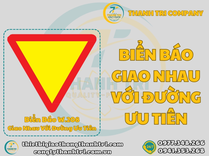 Biển báo giao nhau với đường ưu tiên