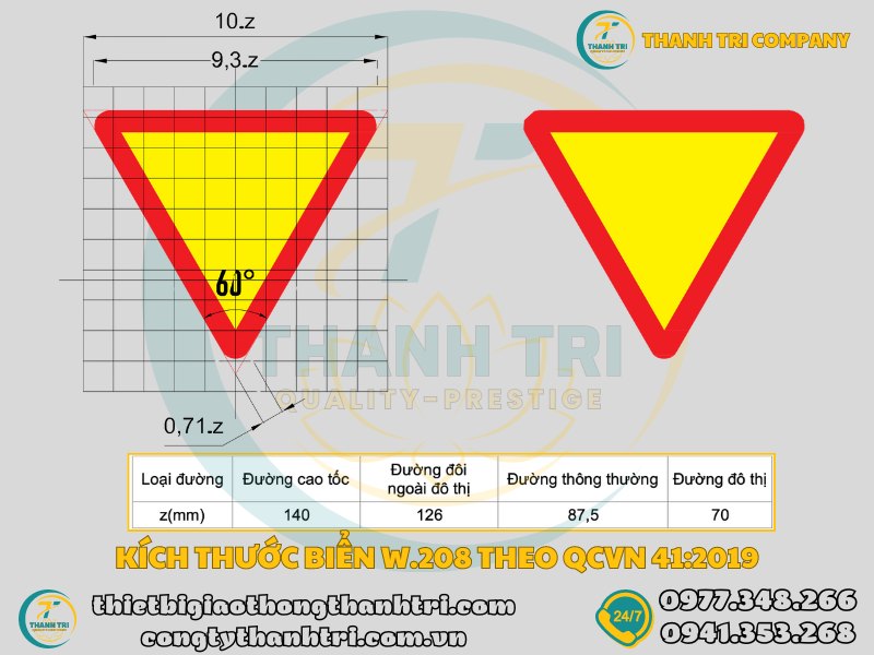 Biển báo tam giác ngược W.208