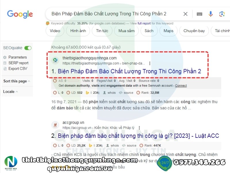 Biện Pháp Đảm Bảo Chất Lượng Trong Quá Trình Thi Công Phần 2