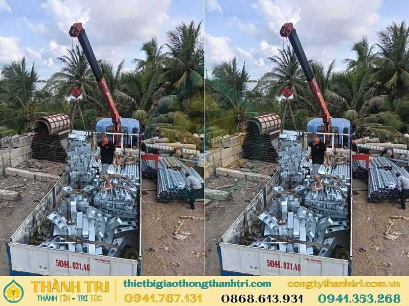 Giao nhận lan can cầu mạ kẽm tại công trình Giao nhận lan can cầu mạ kẽm tại công trình