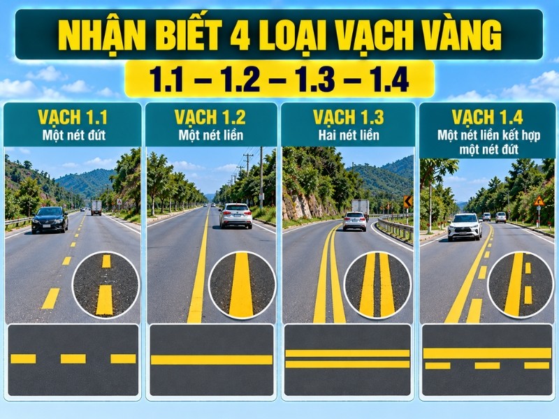 Nhận biết 4 loại vạch vàng Nhận biết 4 loại vạch vàng