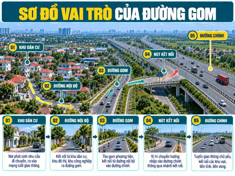Sơ đồ vai trò của đường gom