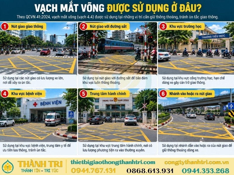 Vạch mắt võng được sử dụng ở đâu?